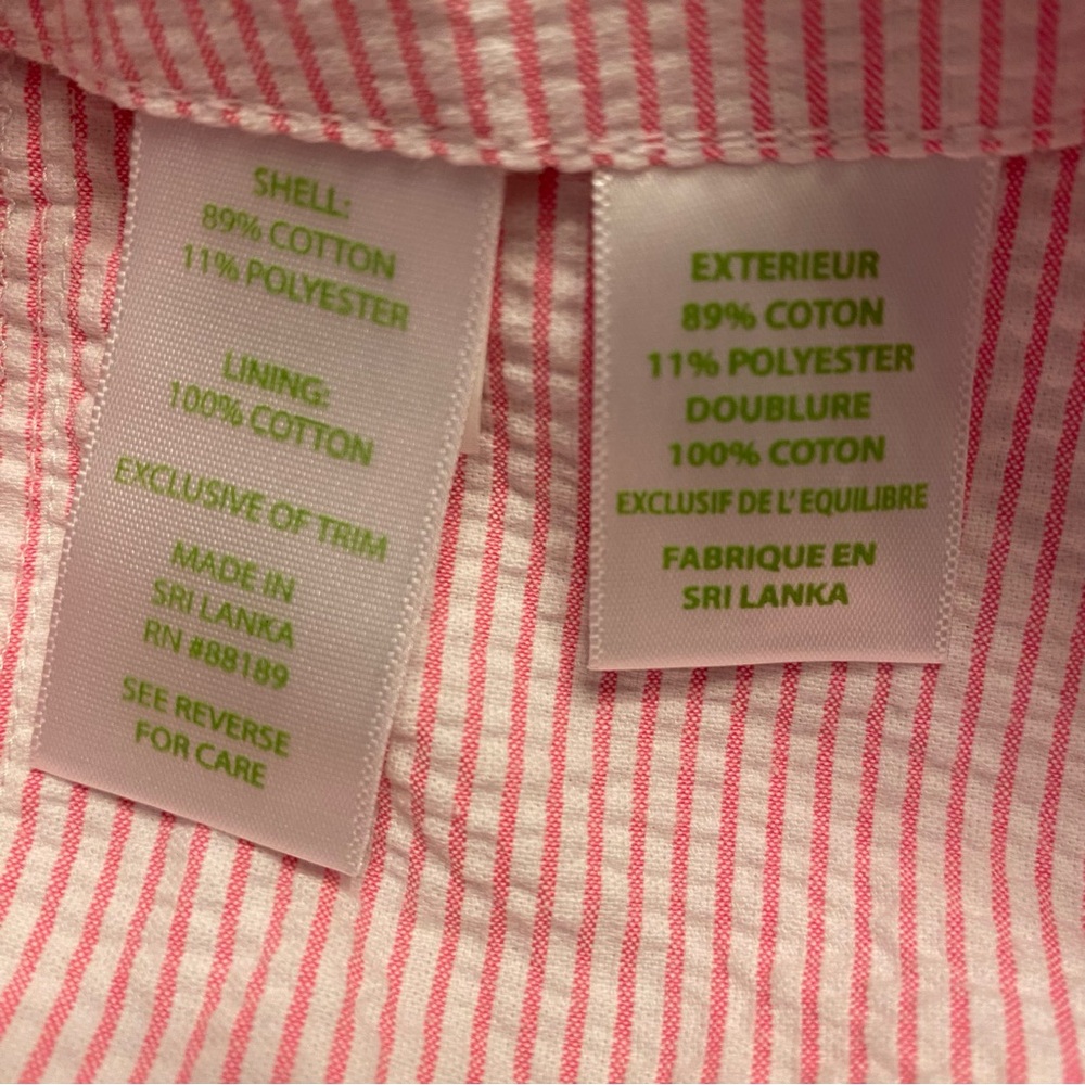 Lilly Pulitzer Izzy Skort Womens Size 4 Pink White Stripes Seersucker - Picture 6 of 8